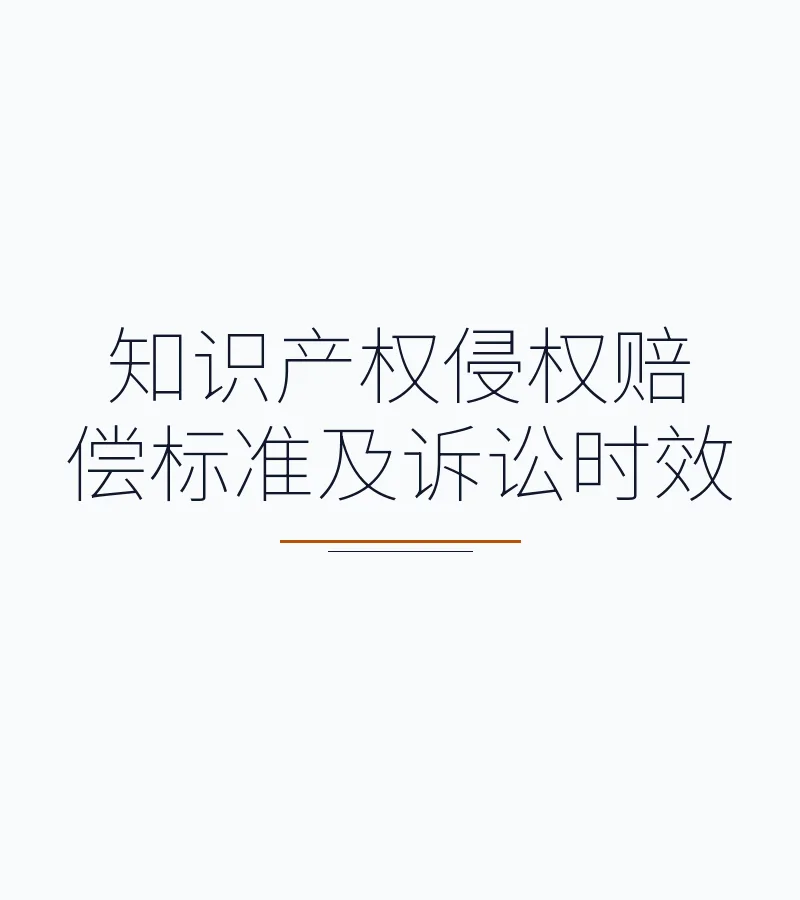 知识产权侵权赔偿标准及诉讼时效