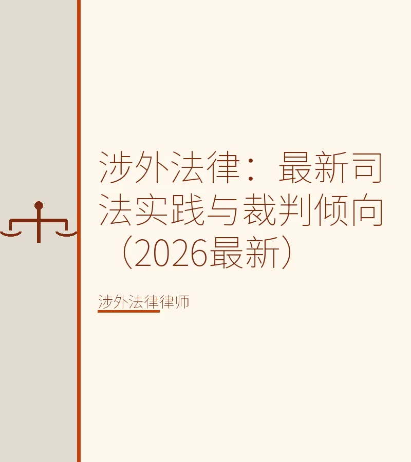 涉外法律：最新司法实践与裁判倾向（2026最新）
