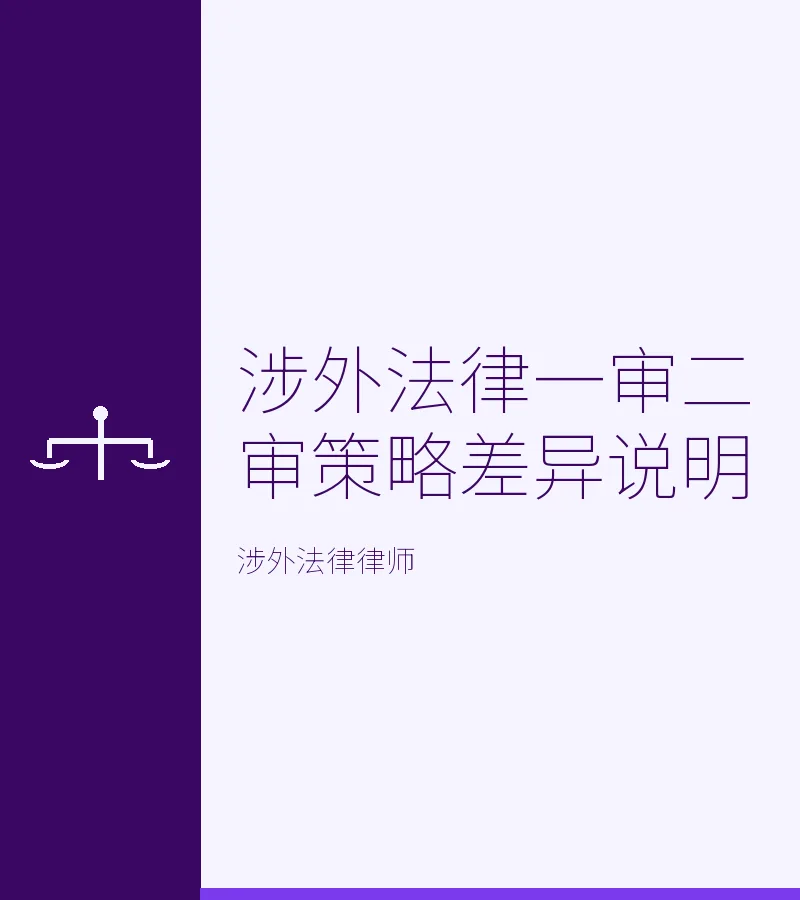 涉外法律一审二审策略差异说明